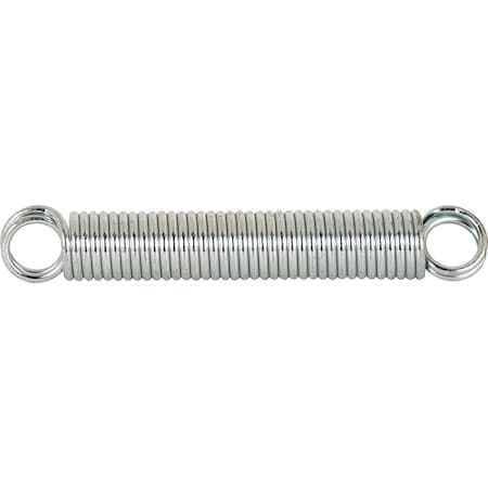 Prime-Line Extension Spring, 1 in. x 7 in. x 0.135 in., Steel, Double Loop, Close SP 9630